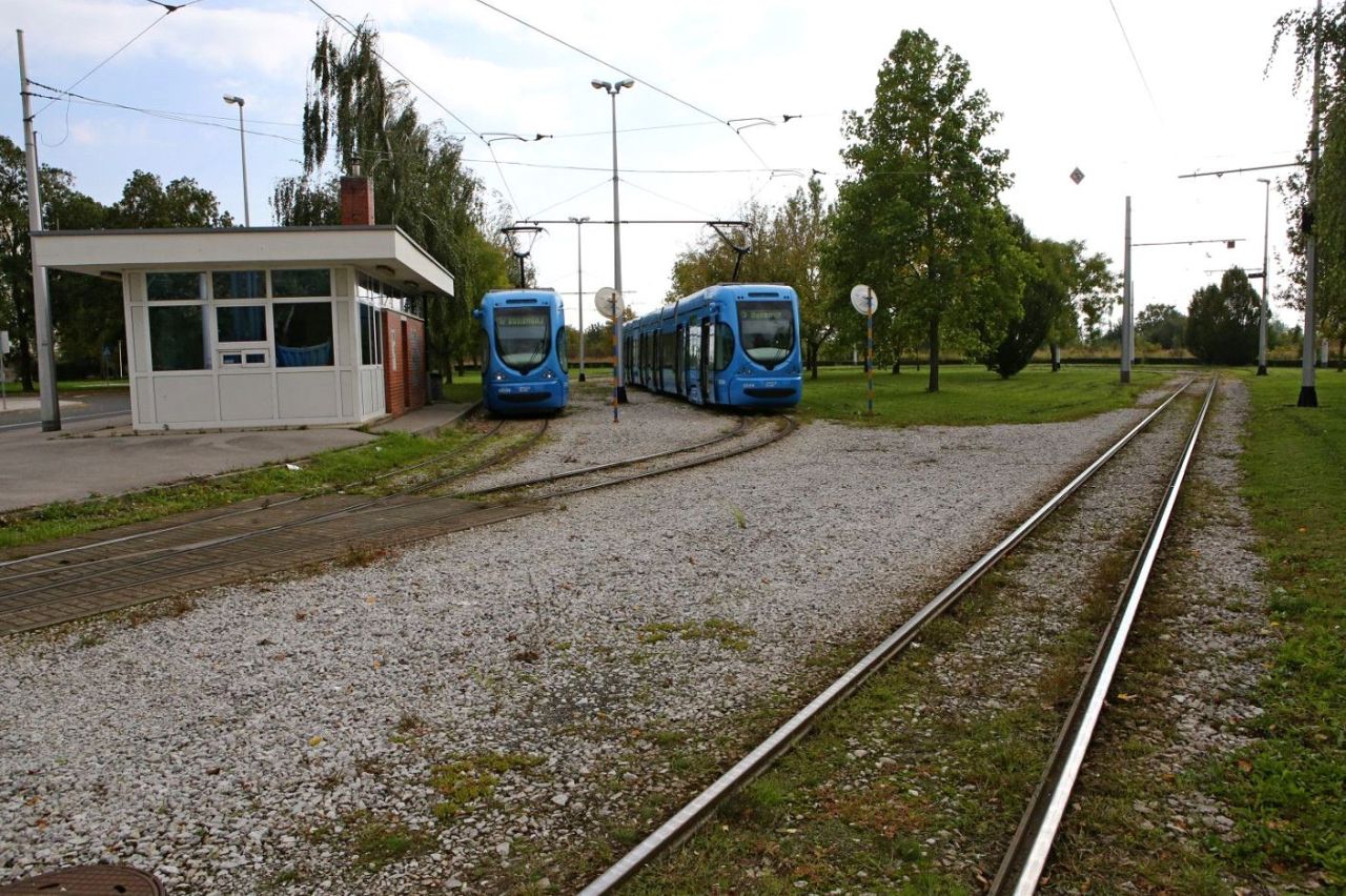 Tramvajsko okretište u Prečkom, listopad 2017. godine